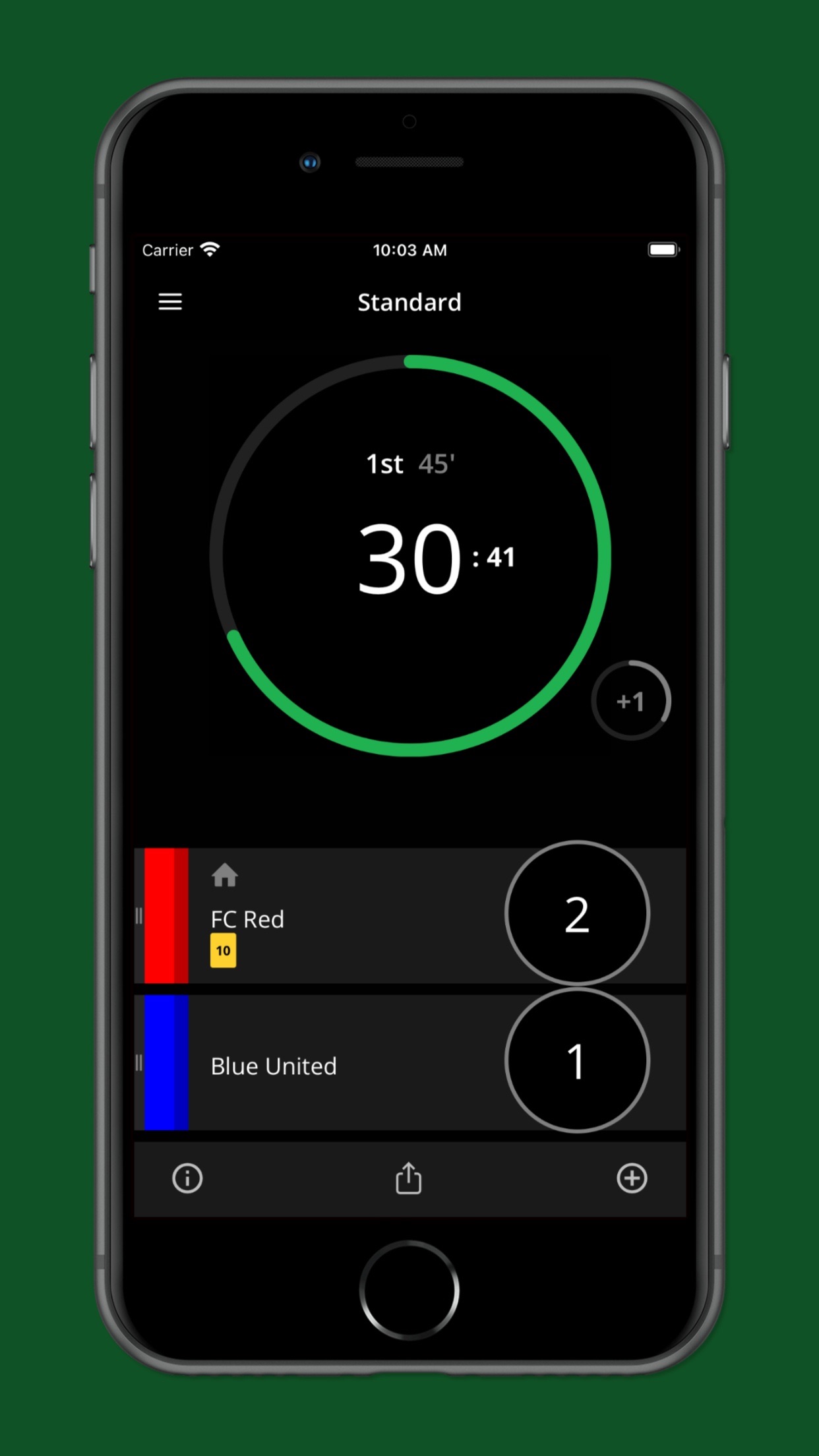 Match timer view